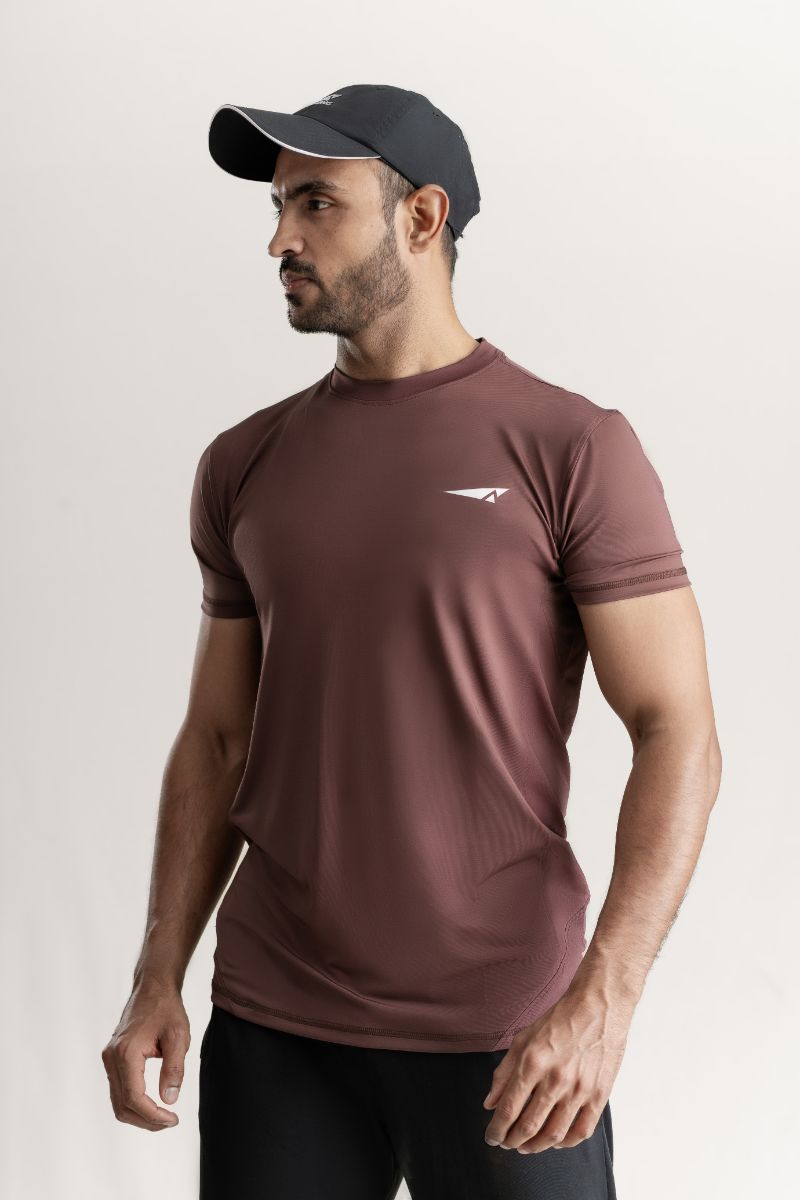 HydroFlex Unisex MUSCLE FIT TEE- MUD BROWN
