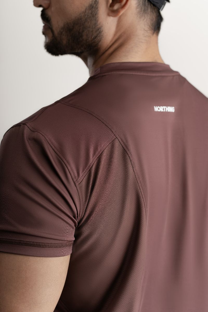 HydroFlex Unisex MUSCLE FIT TEE- MUD BROWN